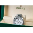 Rolex Datejust 41 brylantowy bezel i biała tarcza
