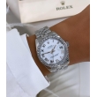Rolex Datejust 31 z brylantowym pierścieniem - biała tarcza