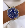 Rolex Submariner Date niebieski, złoto oraz stal
