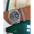 Brylantowy Rolex Datejust 41 Rhodium dial