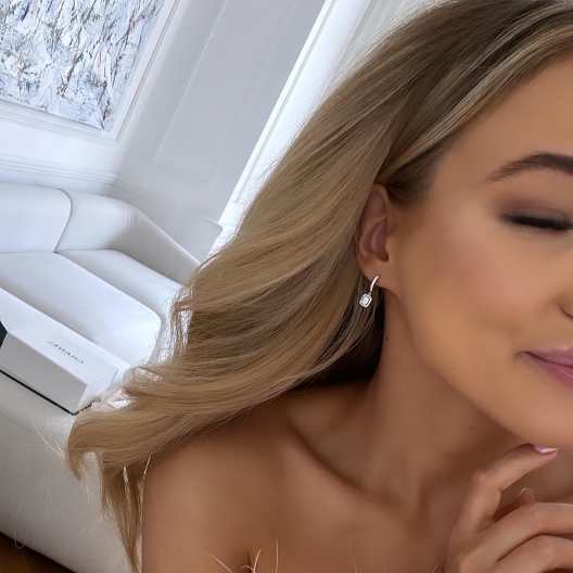 Kolczyki z brylantami z białego złota