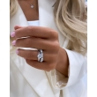 Obrączka w stylu Tiffany biała