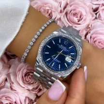 Rolex Datejust 36 - fluted blue motif