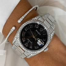 Rolex Datejust 36 z czarną tarczą z diamentami