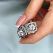 Platynowy pierścionek z diamenami ~1.55ct