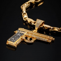 "GoldColt1991™" Złoty pistolet Colt 1991 z diamentami