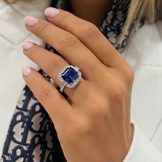 "BlueLegacy™" pierścionek z tanzanitem i diamentami
