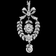 Platynowy naszyjnik w stylu Edwardiańskim z diamentami