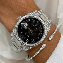 Rolex Datejust 36 z czarną tarczą z diamentami