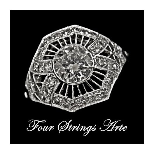 Four Strings Arte Platinum Ring