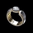 "InfinityLines™" Złoty sygnet z certyfikowanym diamentem klasy VVS